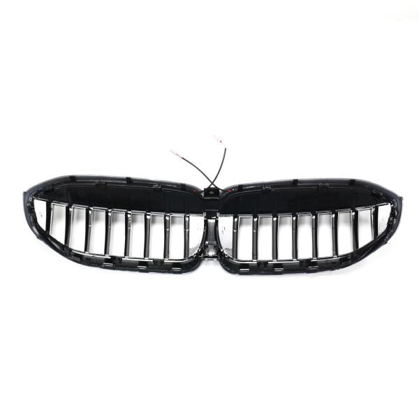 LED-Kühlergrill mit einer Lamelle in Hochglanz schwarz passend für BMW 3er G20 G21 19-22