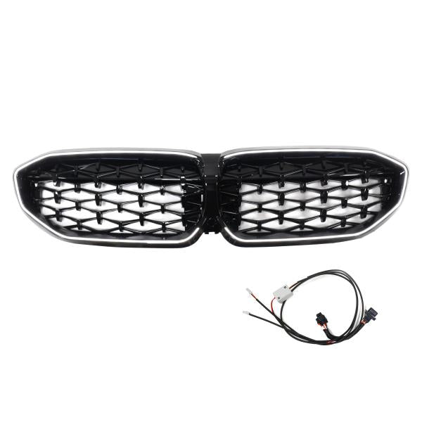 LED-Kühlergrill  Schwarz Glanz passt passend für BMW 3er G20 G21 19-22