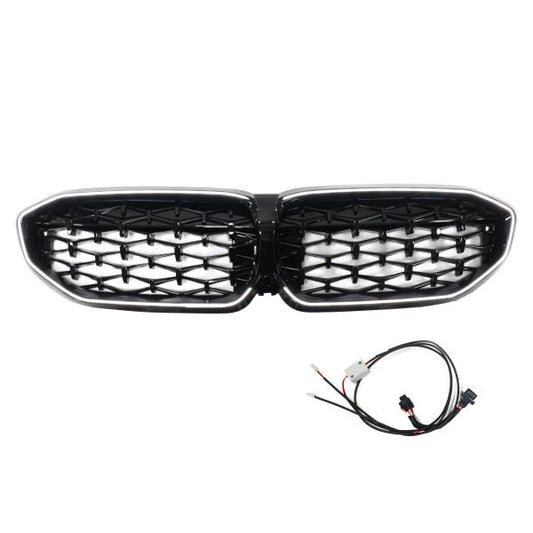 LED-Kühlergrill  Schwarz Glanz passt passend für BMW 3er G20 G21 19-22