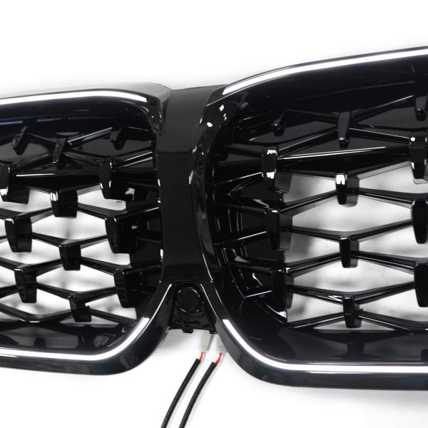 LED-Kühlergrill  Schwarz Glanz passt passend für BMW 3er G20 G21 19-22