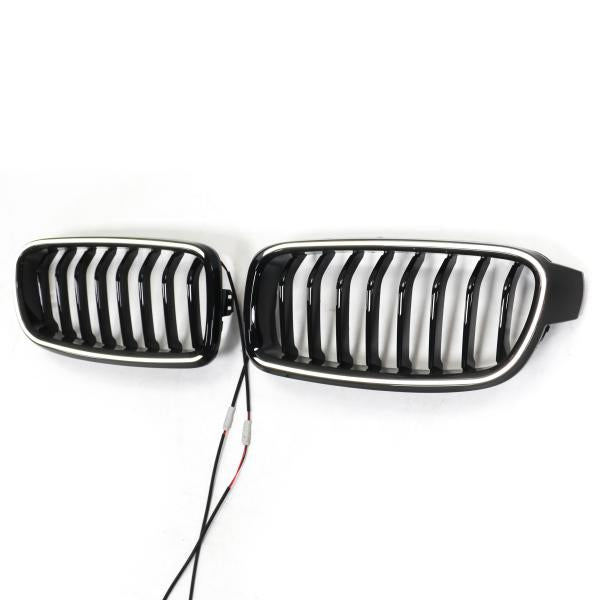 LED KÜHLERGRILL GRILL passend für BMW 3ER F30 F31 AB 11-19 SCHWARZ GLANZ