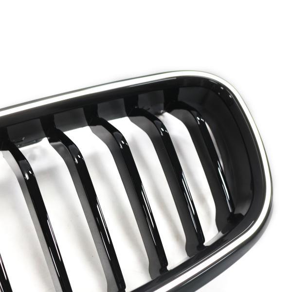 LED KÜHLERGRILL GRILL passend für BMW 3ER F30 F31 AB 11-19 SCHWARZ GLANZ