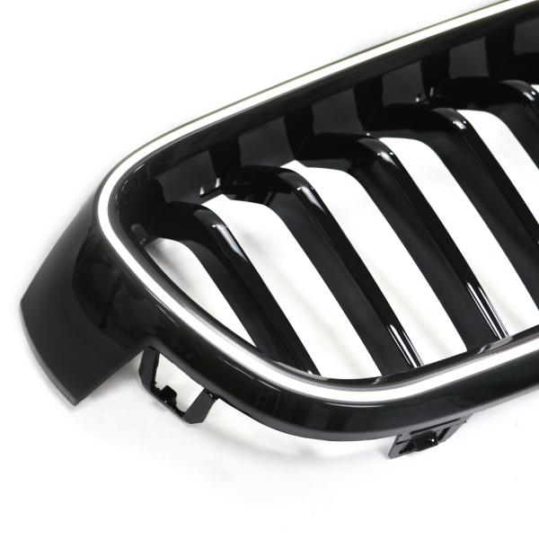 LED KÜHLERGRILL GRILL passend für BMW 3ER F30 F31 AB 11-19 SCHWARZ GLANZ
