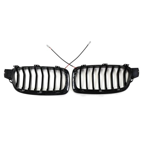 LED KÜHLERGRILL GRILL passend für BMW 3ER F30 F31 AB 11-19 SCHWARZ GLANZ
