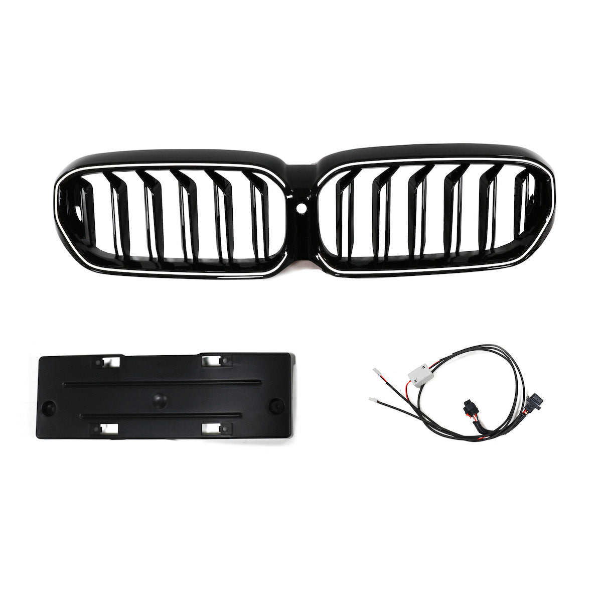 LED Twin Slat Gloss Black Grille passend für BMW 5 Series G30 G31 2020-2023 – Bild 2