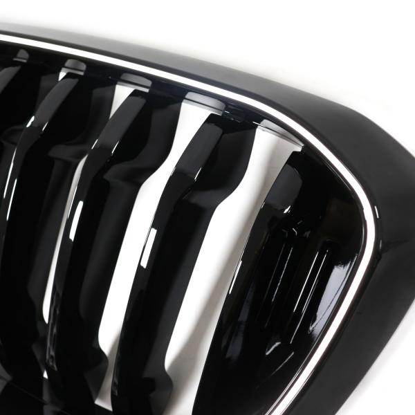 LED-Kühlergrill in Schwarz glänzend passend für BMW X3 X4 Serie G01 G02 2018–2021