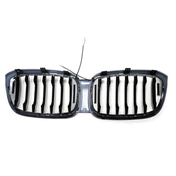 LED-Kühlergrill in Schwarz glänzend passend für BMW X3 X4 Serie G01 G02 2018–2021