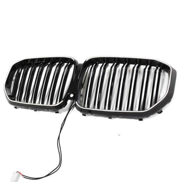 LED-Doppellamellen-Kühlergrill in Schwarz glänzend passend für BMW X5-Serie G05 ab 18