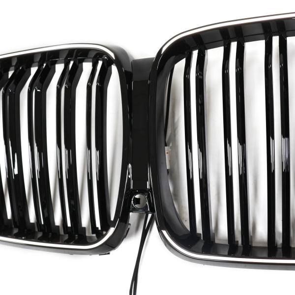 LED-Doppellamellen-Kühlergrill in Schwarz glänzend passend für BMW X5-Serie G05 ab 18