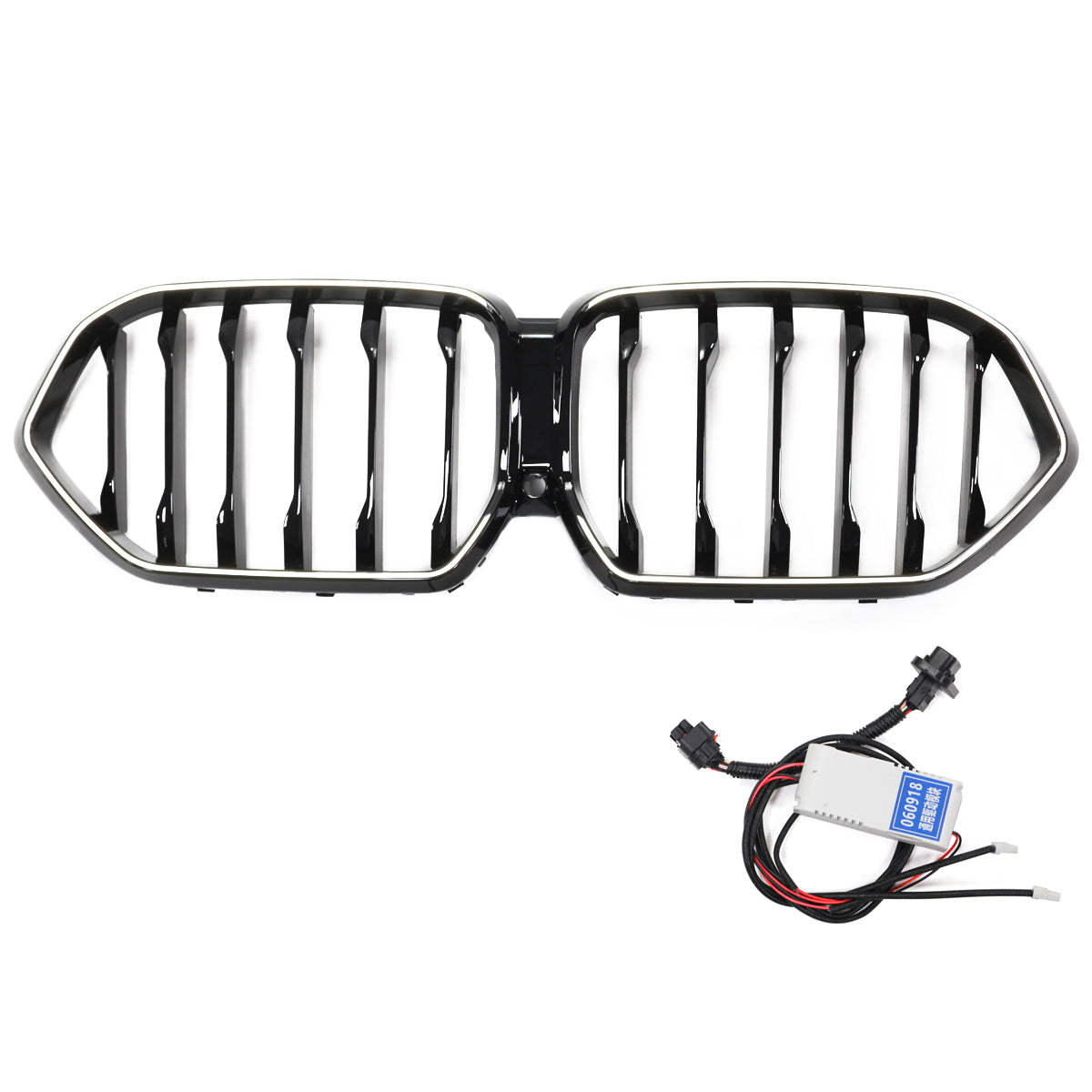 LED Single Slat Gloss Black Grille passend für BMW X6 G06 2019-2023 – Bild 1