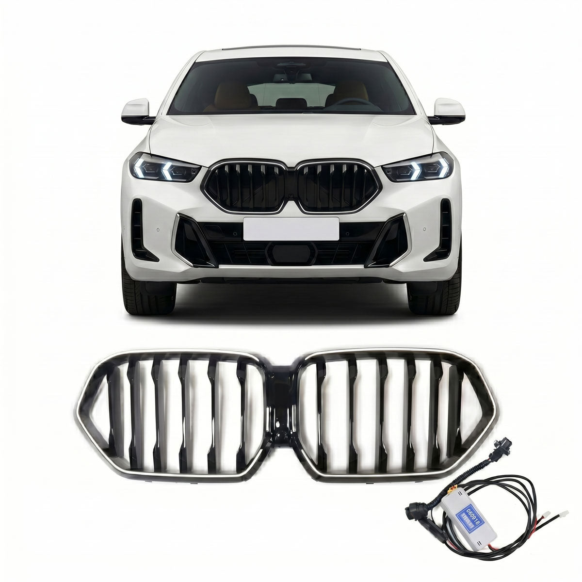 LED Single Slat Gloss Black Grille passend für BMW X6 G06 LCI 2023+ – Bild 1