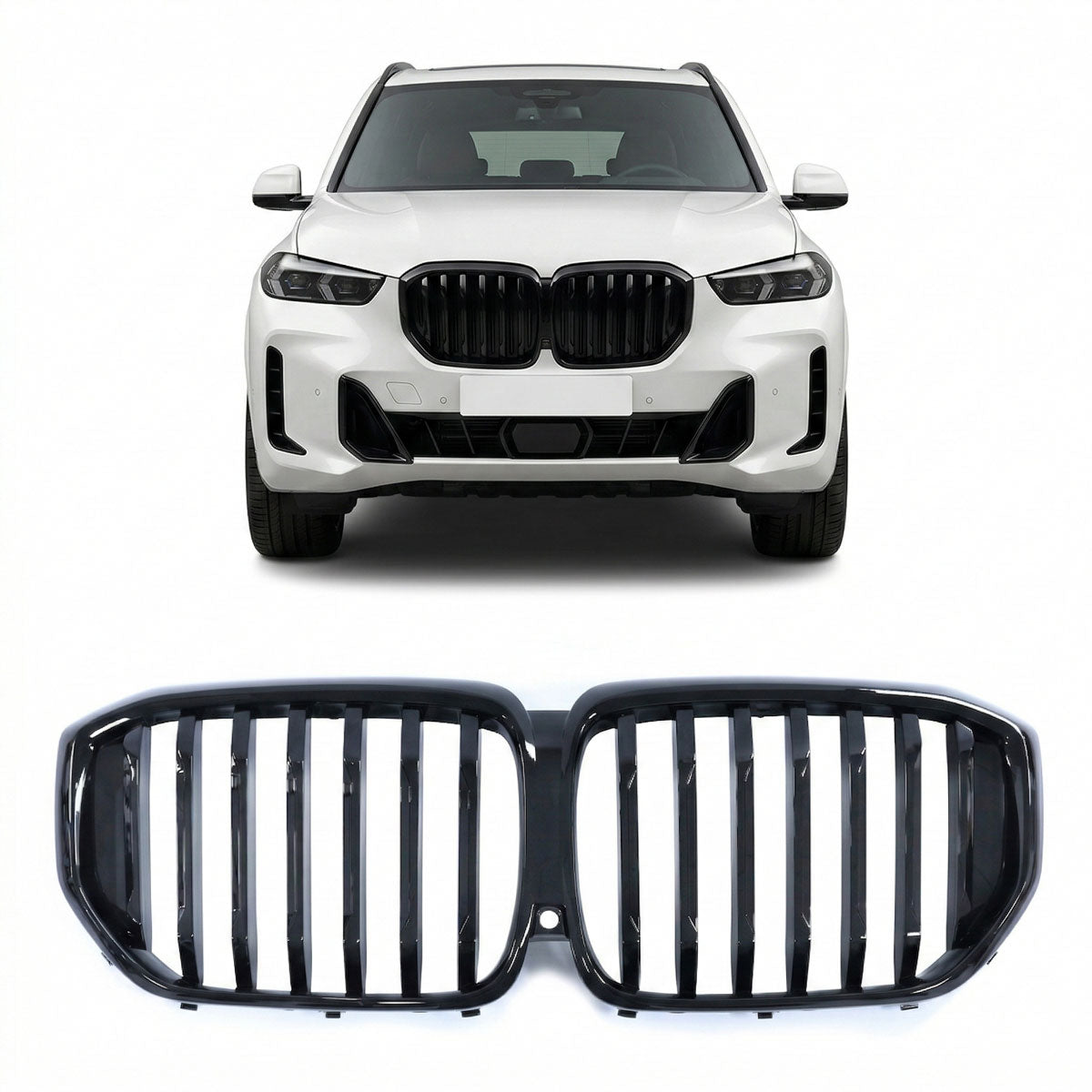 Single Slat Front Grille Gloss Black passend für BMW X5 G05 LCI 2023-Present – Bild 1