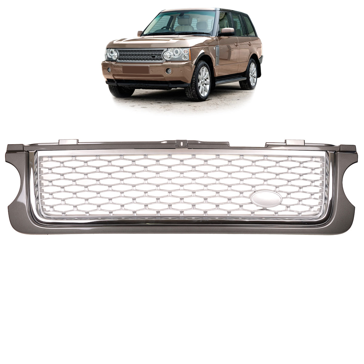 Sport Grille Chrome & Grey passend für Land Rover Range Rover III L322 2010-2013 – Bild 1