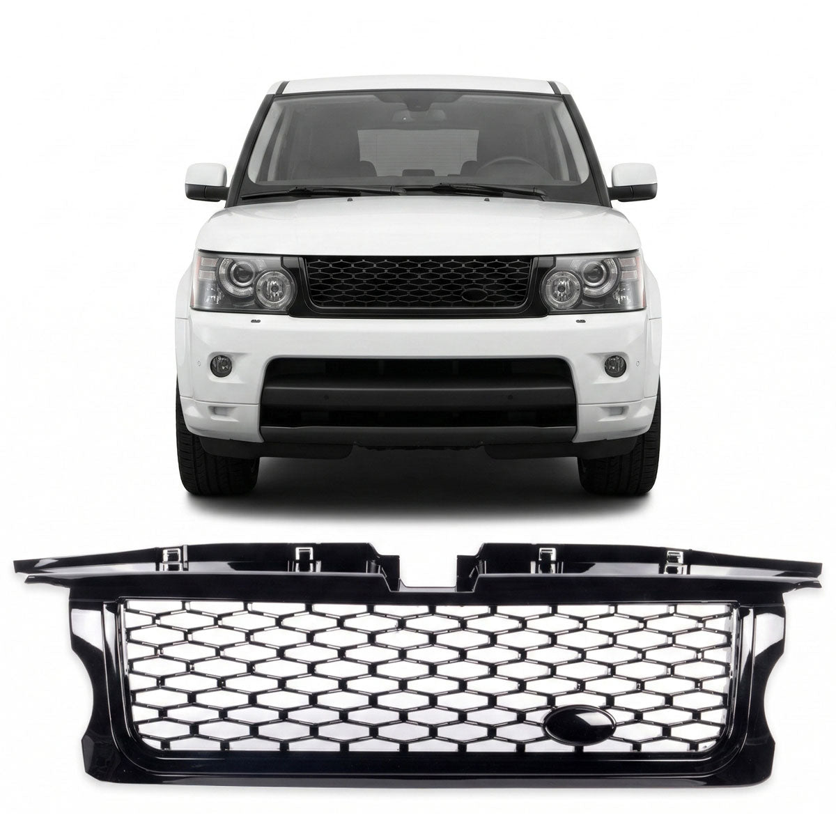 Front Grille Gloss Black passend für Range Rover Sport (L320) 2005-2009 passend für Land Rover – Bild 1