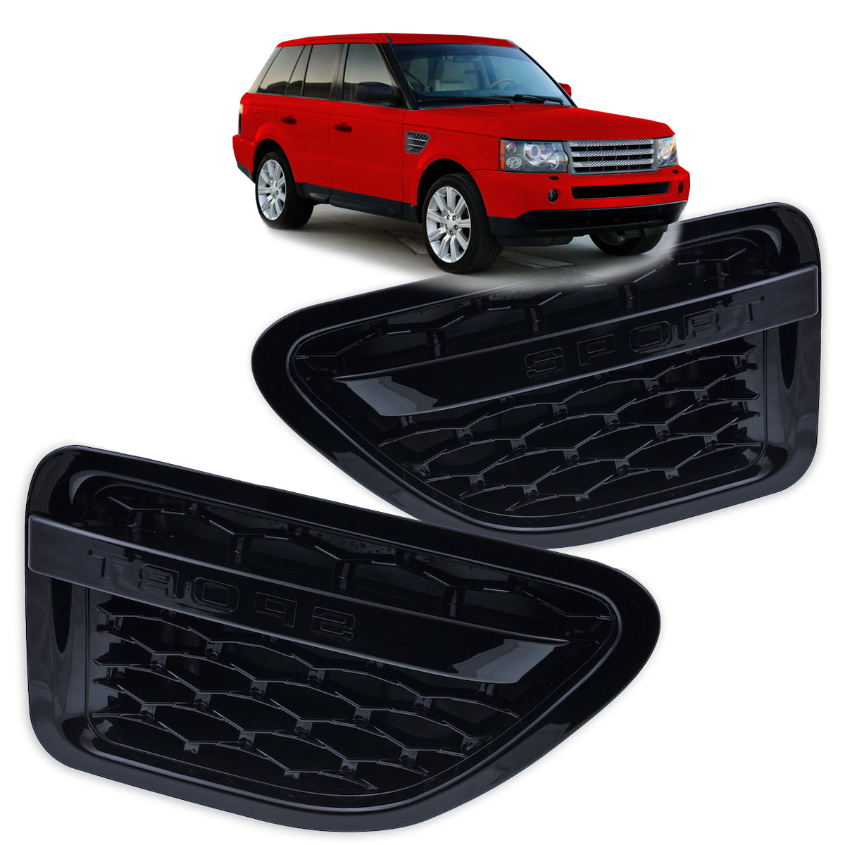 Front Grille Gloss Black passend für Range Rover Sport (L320) 2005-2009 passend für Land Rover – Bild 1