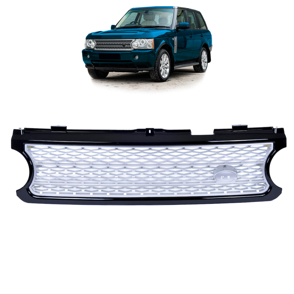 Sport Front Grille Grey & Black passend für Land Rover Range Rover III 2006-2009 – Bild 1