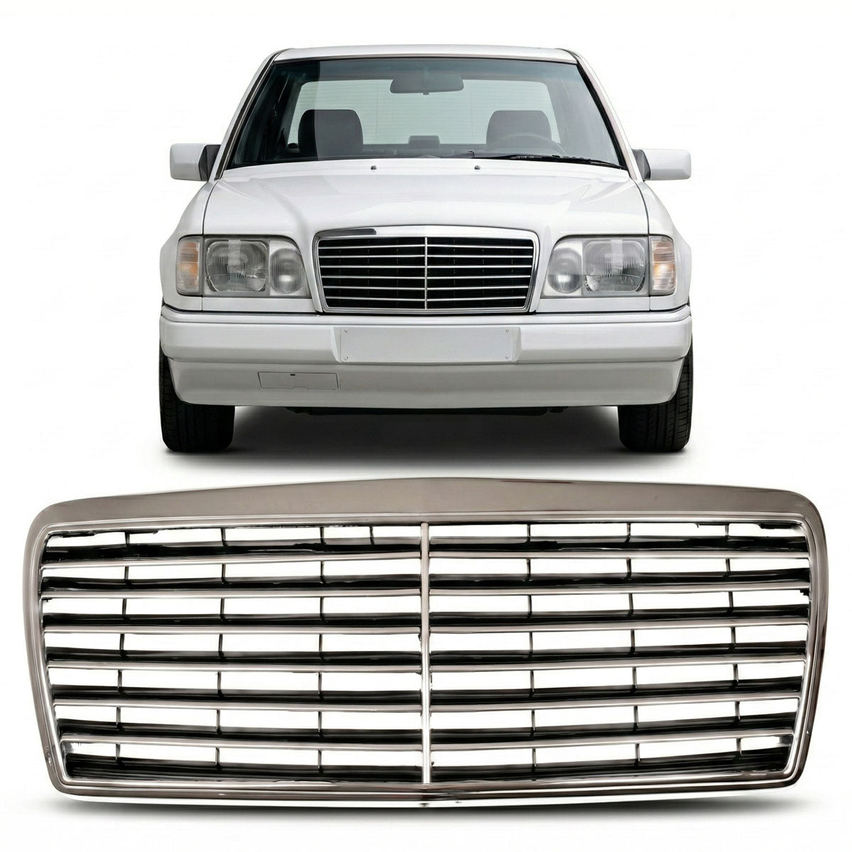 Chrome Radiator Grille passend für Mercedes E-Class W124 Facelift 1993-1995 – Bild 1