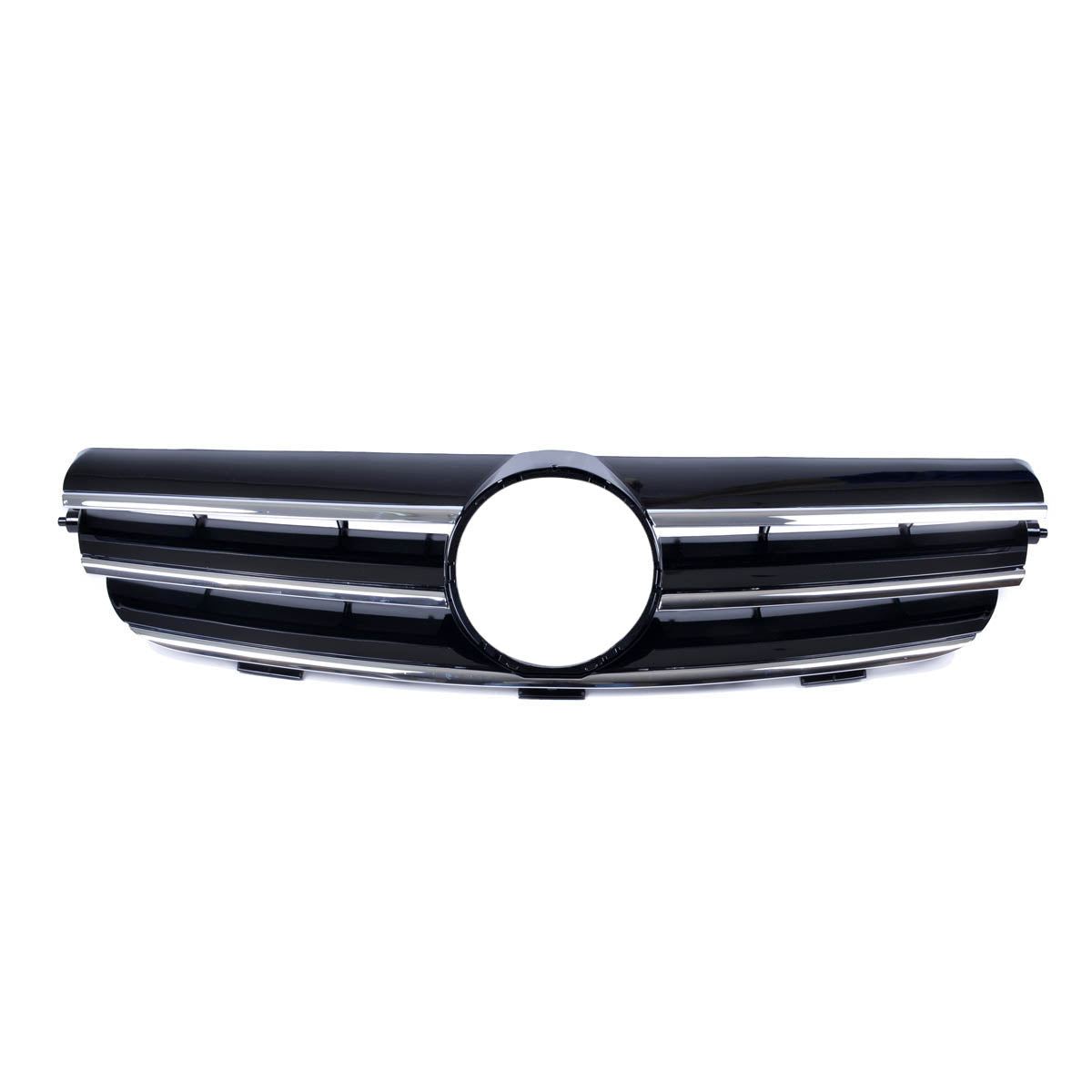Front Grille Gloss Black & Chrome passend für Mercedes CLK W209 2002-2009 – Bild 2