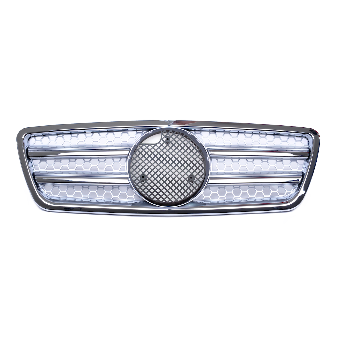 Sport Grille Chrome & Silver passend für Mercedes E-Class W210 S210 1999-2002 – Bild 2