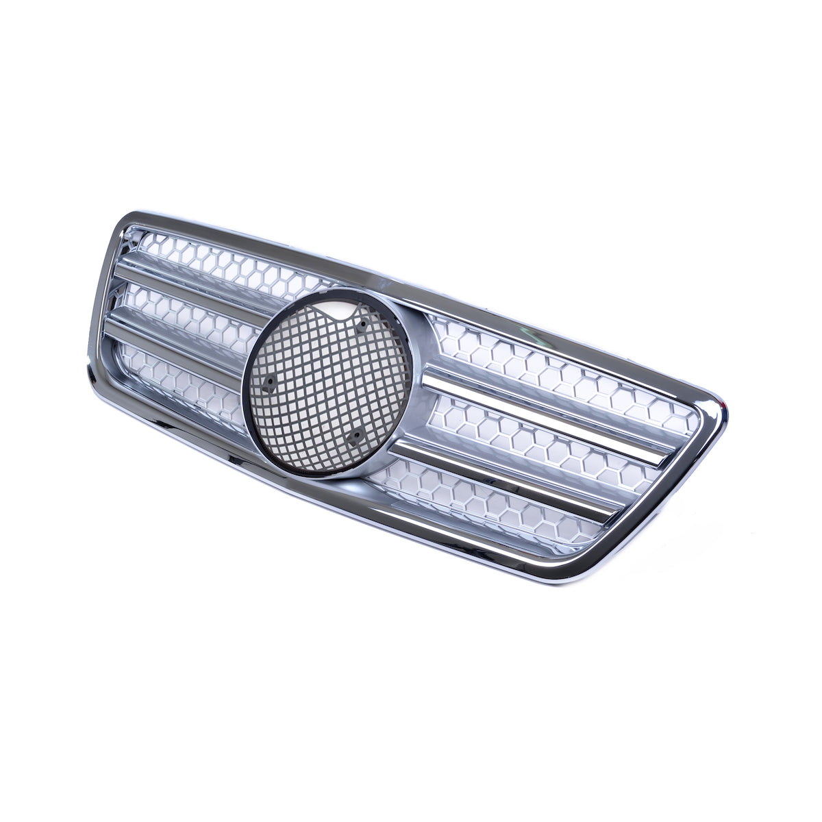 Sport Grille Chrome & Silver passend für Mercedes E-Class W210 S210 1999-2002 – Bild 3