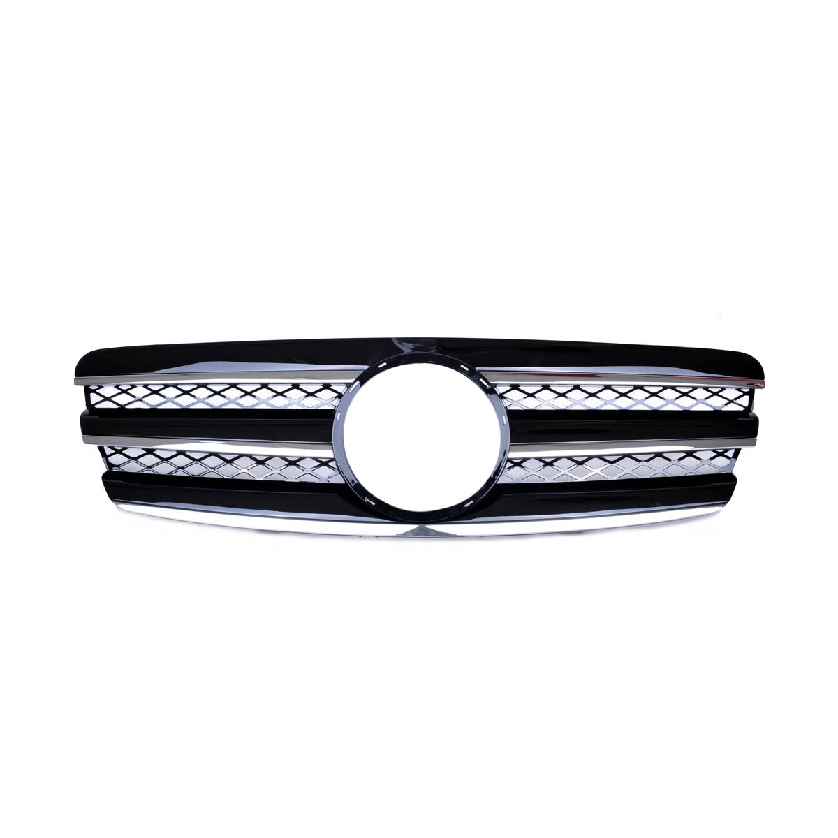 Front Grille Gloss Black & Chrome passend für Mercedes E-Class W211 2002-2006 – Bild 2