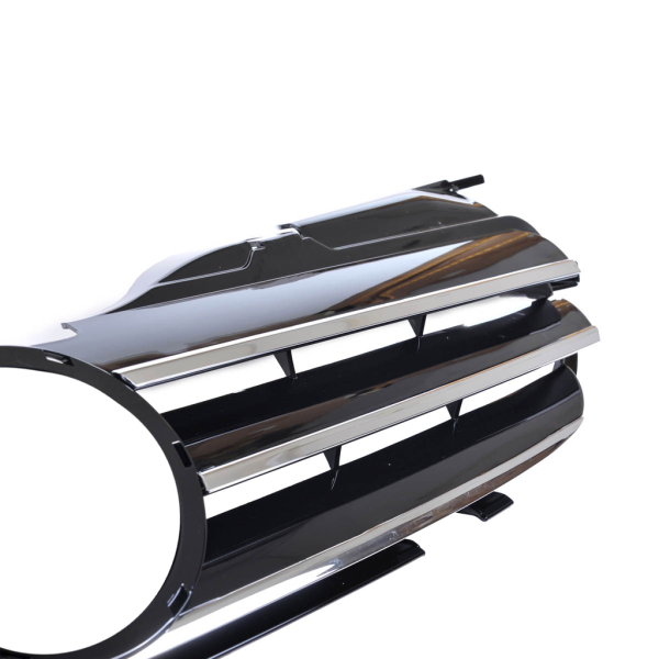 Kühlergrill hochglanz Schwarz + Chromleiste passend für Mercedes SLK R170 96-04