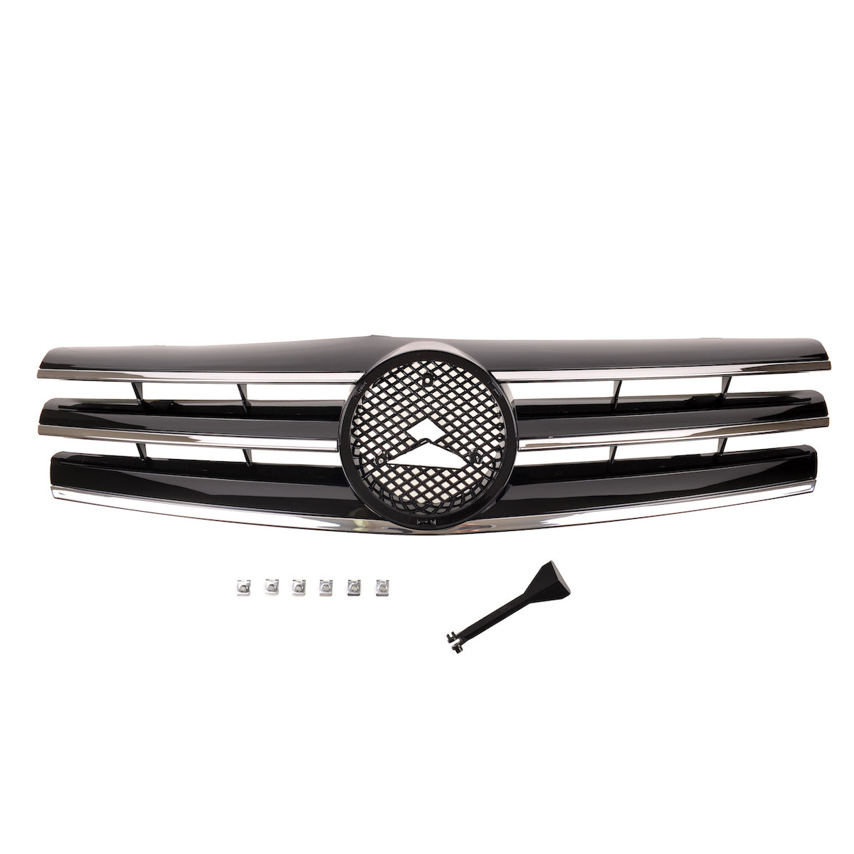 Chrome & Black Front Grille passend für Mercedes SL (R129) 1989-2001 – Bild 2