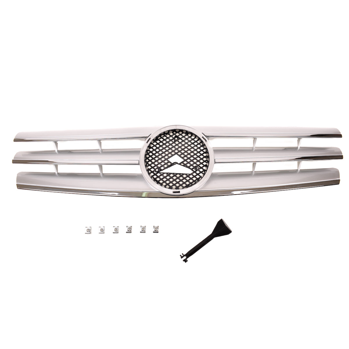Chrome & Silver Front Grille passend für Mercedes SL (R129) 1989-2001 – Bild 2