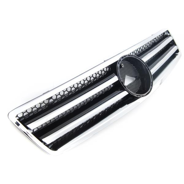 Sport Kühlergrill Chrom Schwarz glanz passend für Mercedes Benz SL (R129) ab 1989-2001