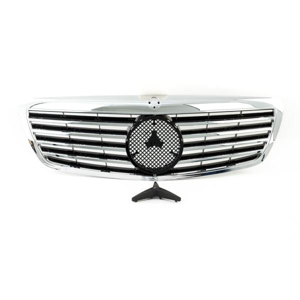 Sport Kühlergrill Chrom Silber passend für Mercedes Benz S-Klasse (W221) ab 2005-2006