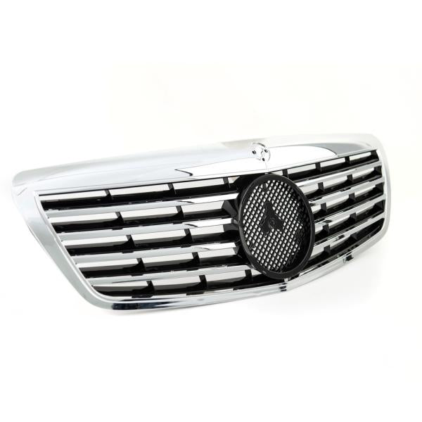 Sport Kühlergrill Chrom Silber passend für Mercedes Benz S-Klasse (W221) ab 2005-2006