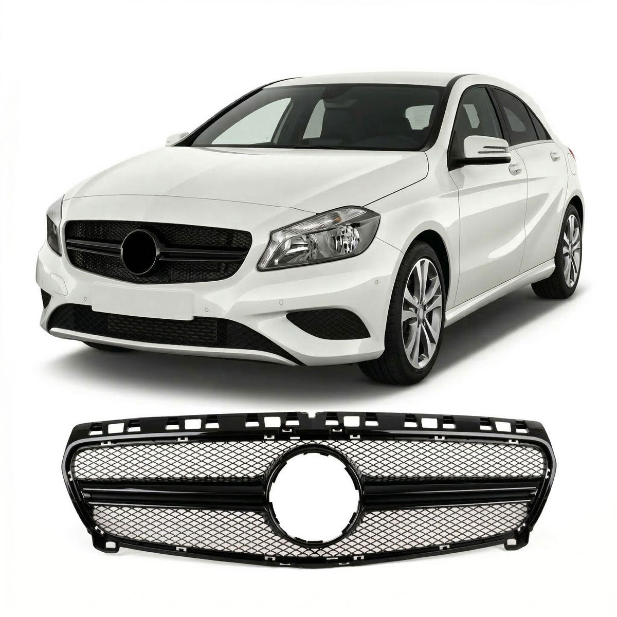 Front Grille A-Design Black passend für Mercedes A-Class W176 2012-2015 – Bild 1