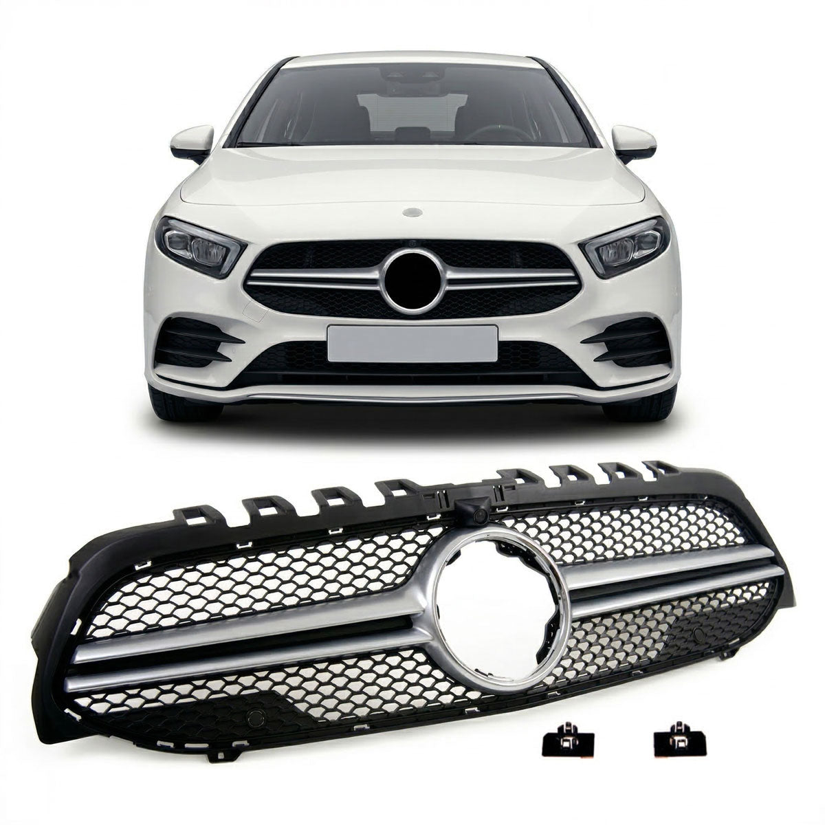 Silver Front Grille passend für Mercedes A-Class W177 V177 2018-2023 – Bild 1