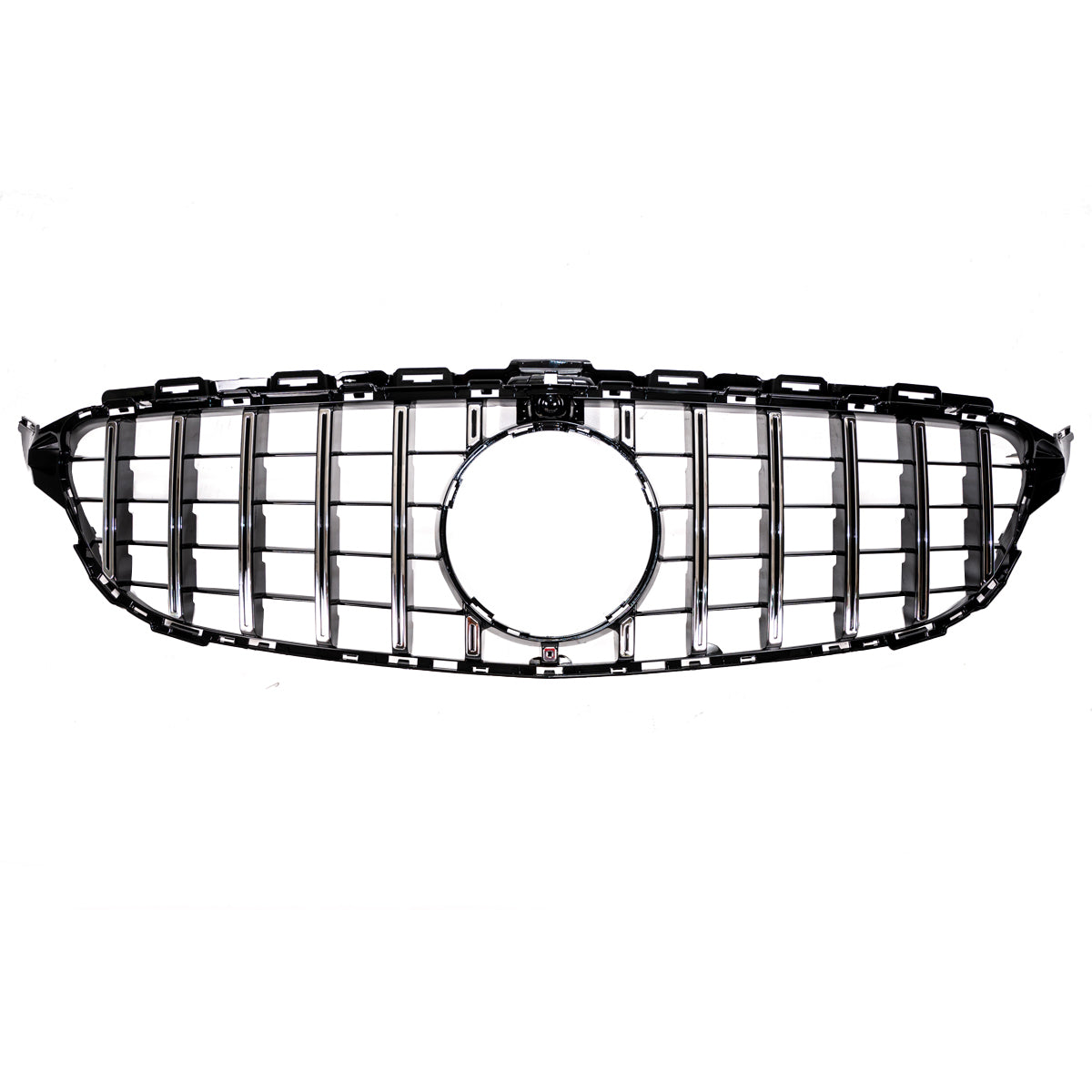 GT Chrome & Black Front Grille passend für Mercedes C-Class W205 S205 2014-2021 – Bild 3