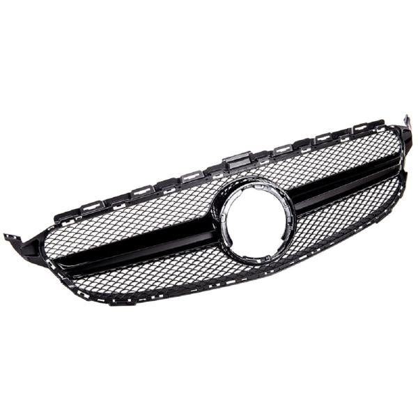 Kühlergrill Schwarz Glanz passt passend für Mercedes C W205 S205 MOPF nicht AMG