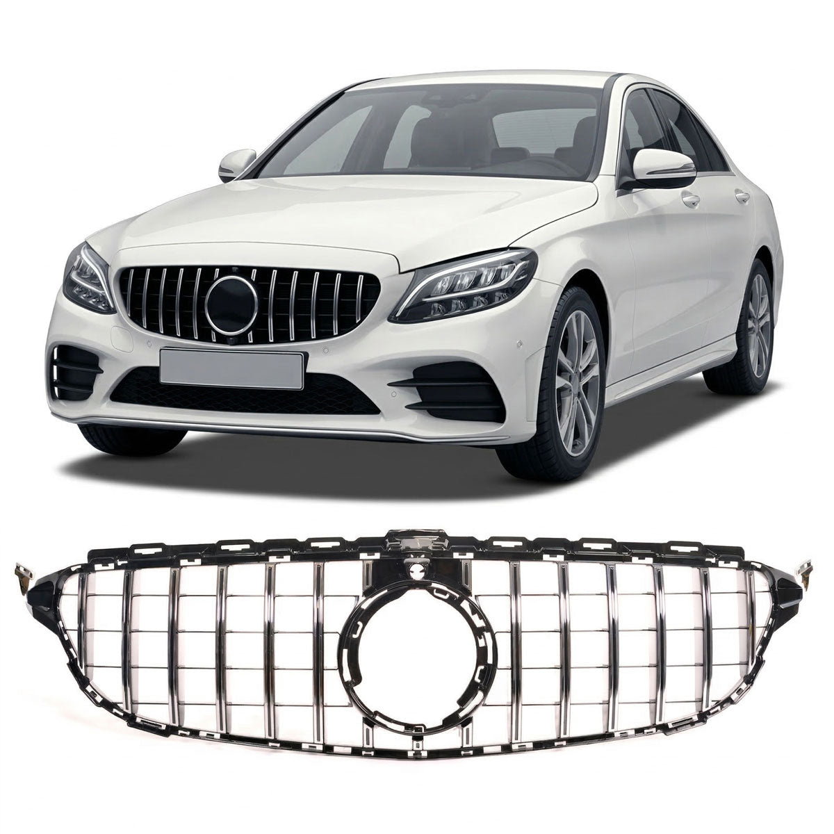Front Grille Panamericana GT passend für Mercedes C-Class W205 18-21 – Bild 1