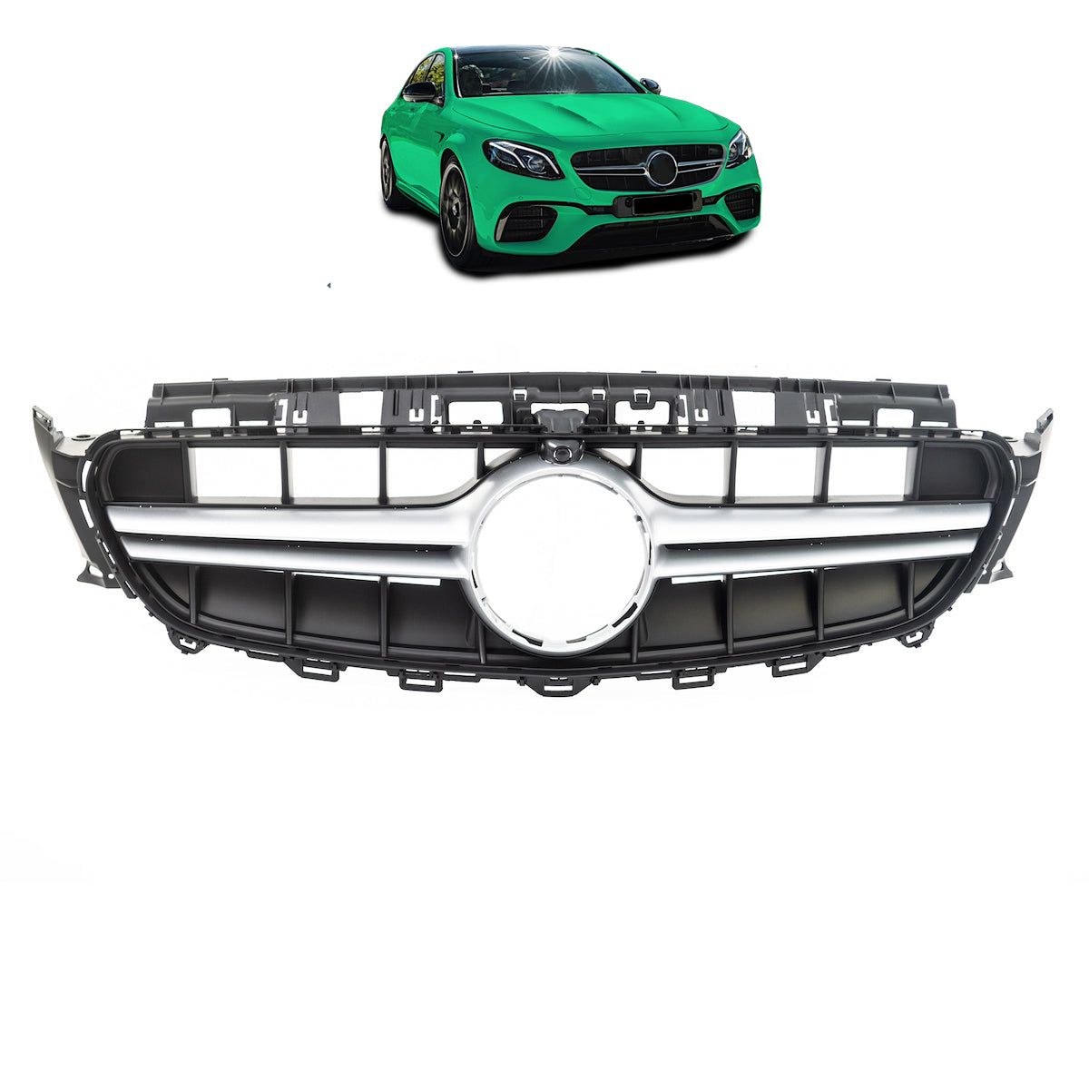 Front Grille Silver passend für Mercedes E-Class W213 C238 2016-2020 – Bild 1