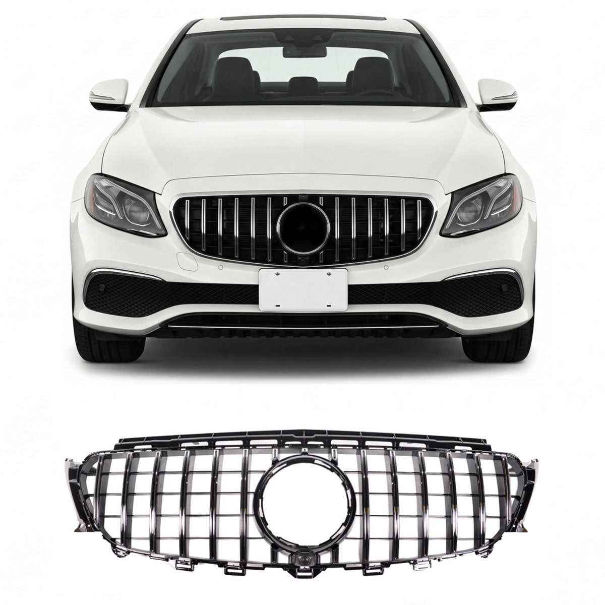 GT Chrome & Black Grille passend für Mercedes E-Class W213 2016-2020 – Bild 1