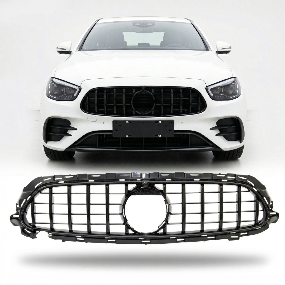 passend für Mercedes E-Class W213 C238 2020-2023 Gloss Black GT Grille – Bild 1