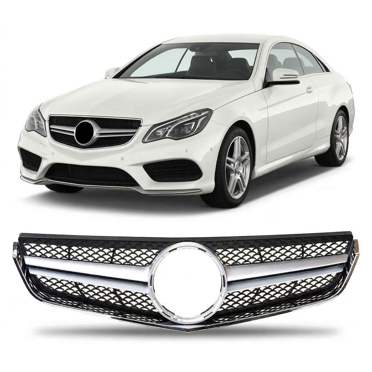 Front Grille Silver passend für Mercedes E-Class C207/A207 2013-2017 – Bild 1
