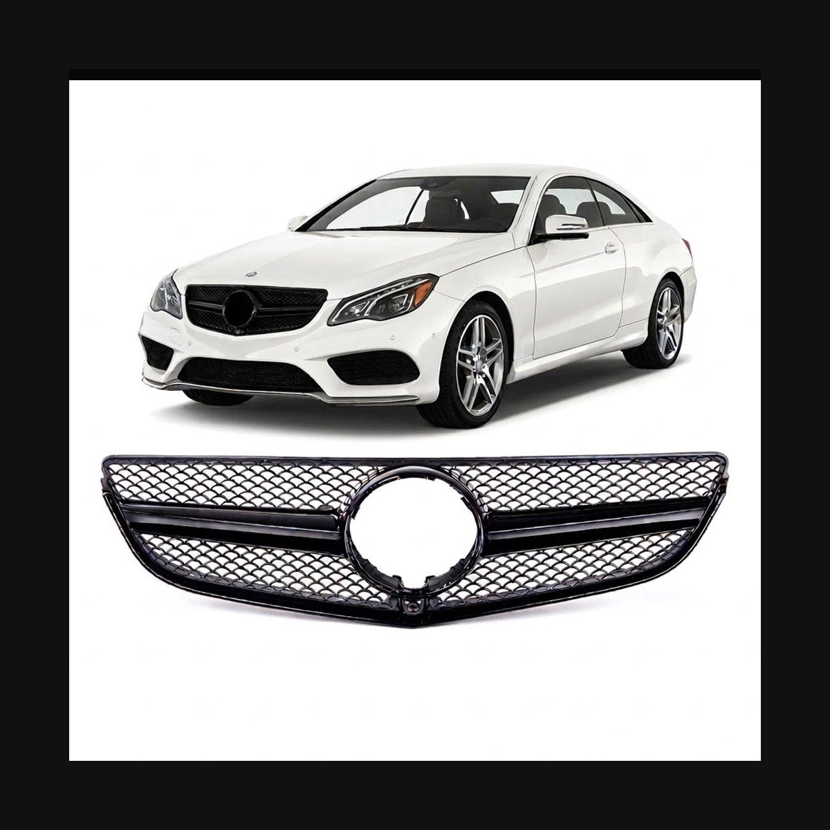 Front Grille Gloss Black passend für Mercedes E-Class C207 A207 2013-2017 – Bild 1