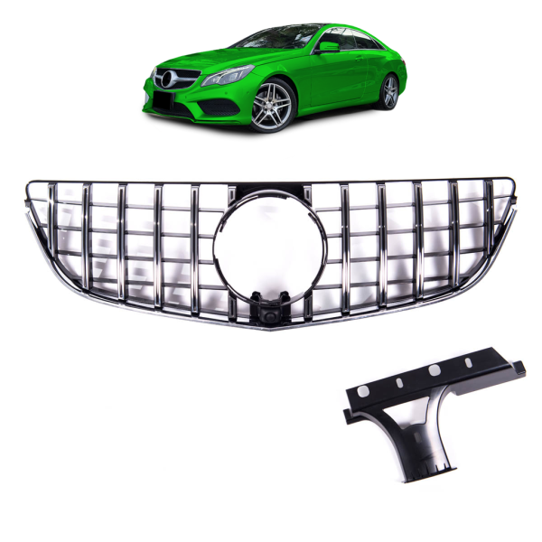 Kühlergrill Chrom passt passend für Mercedes E C207 A207 Mopf 13-Sport-Panamericana GT