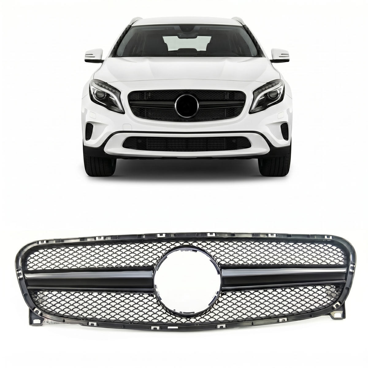 Front Grille Black passend für Mercedes GLA X156 2014-2017 – Bild 1