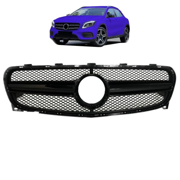 Sport Kühlergrill Schwarz Glanz passt passend für Mercedes GLA X156 ab 13-16 nicht AMG