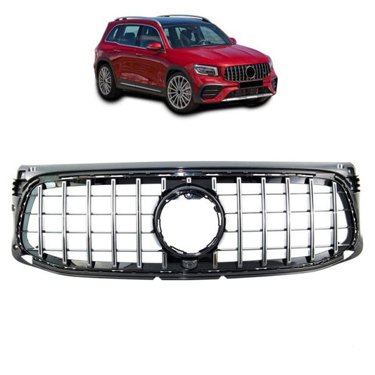 Kühlergrill Chrom kompatibel mit GLB X247 mit AMG Sport -Panamericana GT