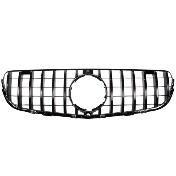 Kühlergrill Schwarz passend für Mercedes GLC X253 + Kamera Sport-Panamericana GT