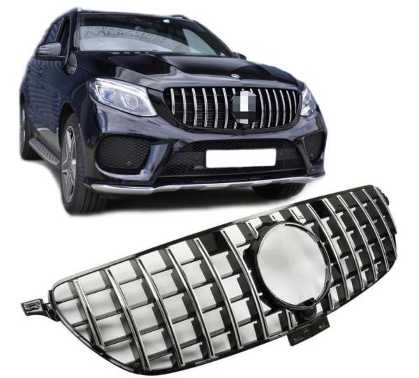 Kühlergrill Schwarz/ chrom passend für Mercedes GLE C292 Coupe 2015-  Panamericana GT
