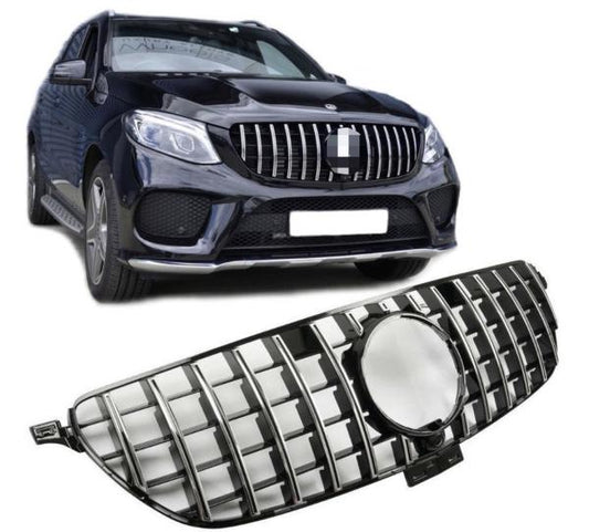 Kühlergrill Schwarz/ chrom passend für Mercedes GLE C292 Coupe 2015-  Panamericana GT