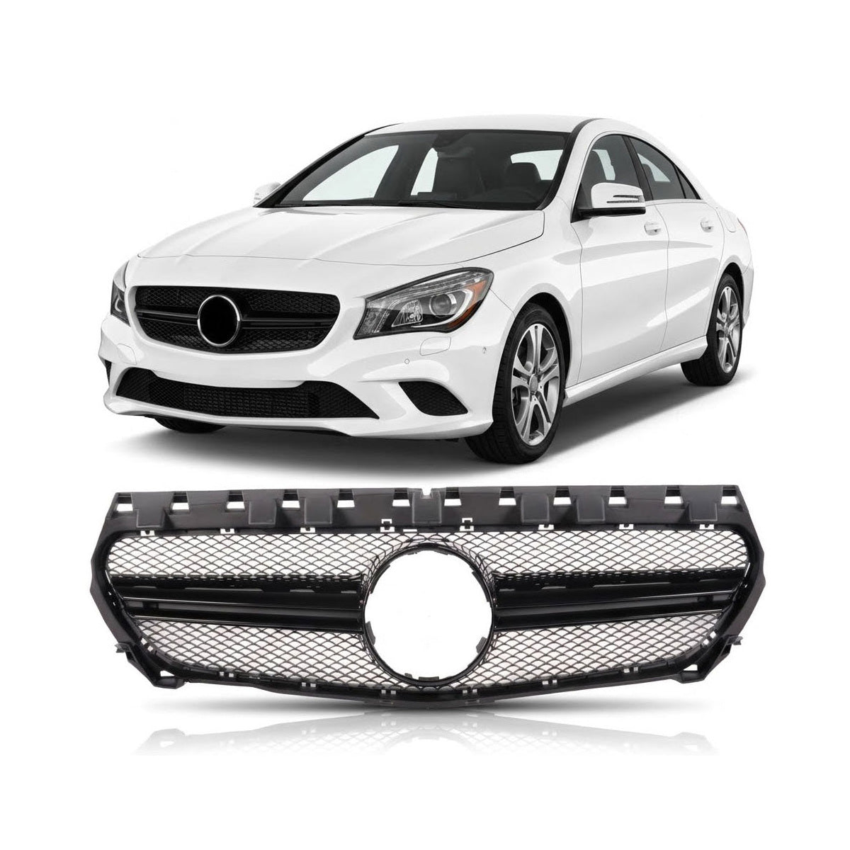 Front Grille Black passend für Mercedes-Benz CLA C117 2013-2016 – Bild 1
