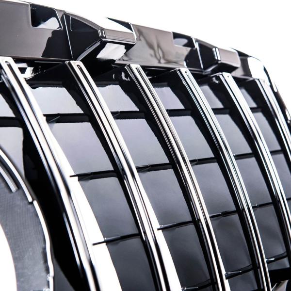 Kühlergrill schwarz chrom passt an passend für Mercedes W117 CLA 13-16 Sport-Panamericana GT